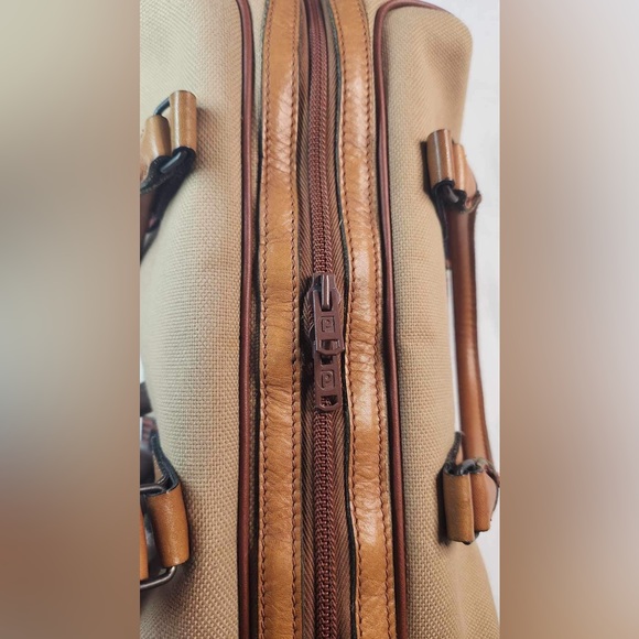 Vintage YSL Yves Saint Laurent Cassandra Logo Bag Canvas Boston Bag - Picture 10 of 13